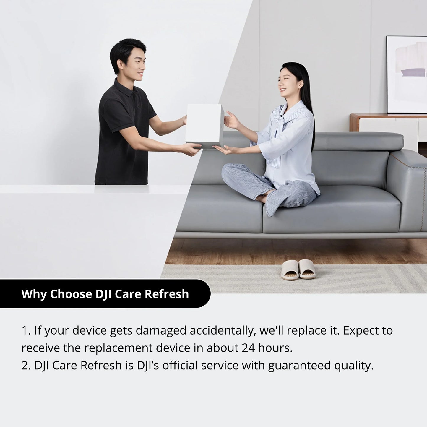 DJI Care Refresh replacement service – fast device replacement for accidental Osmo damage by DroneHundred UK