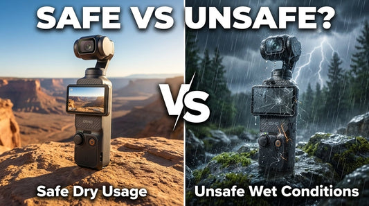 DJI Osmo Pocket 4 safe dry usage vs unsafe wet conditions