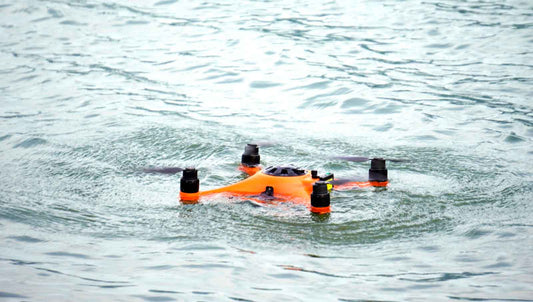 swellpro splashdrone 4+ floating on the sea