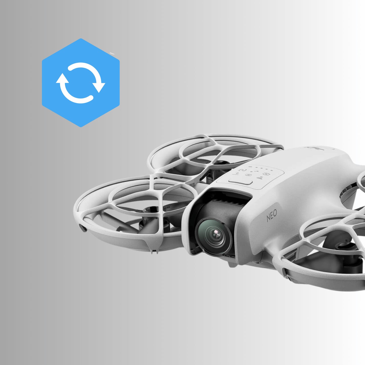DJI Neo Care Refresh 2 year plan coverage image featuring DJI Neo drone extended protection