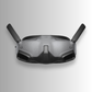 Black dji goggles integra with DJI logo on a gray background