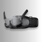 Black dji goggles integra with DJI logo on a gray background