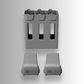 DJI two-way charging hub with two intelligent flight batteries for the DJI avata 360 on a light gray background