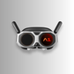 Antigravity A1 FPV goggles close up with dual display lenses and integrated antennas