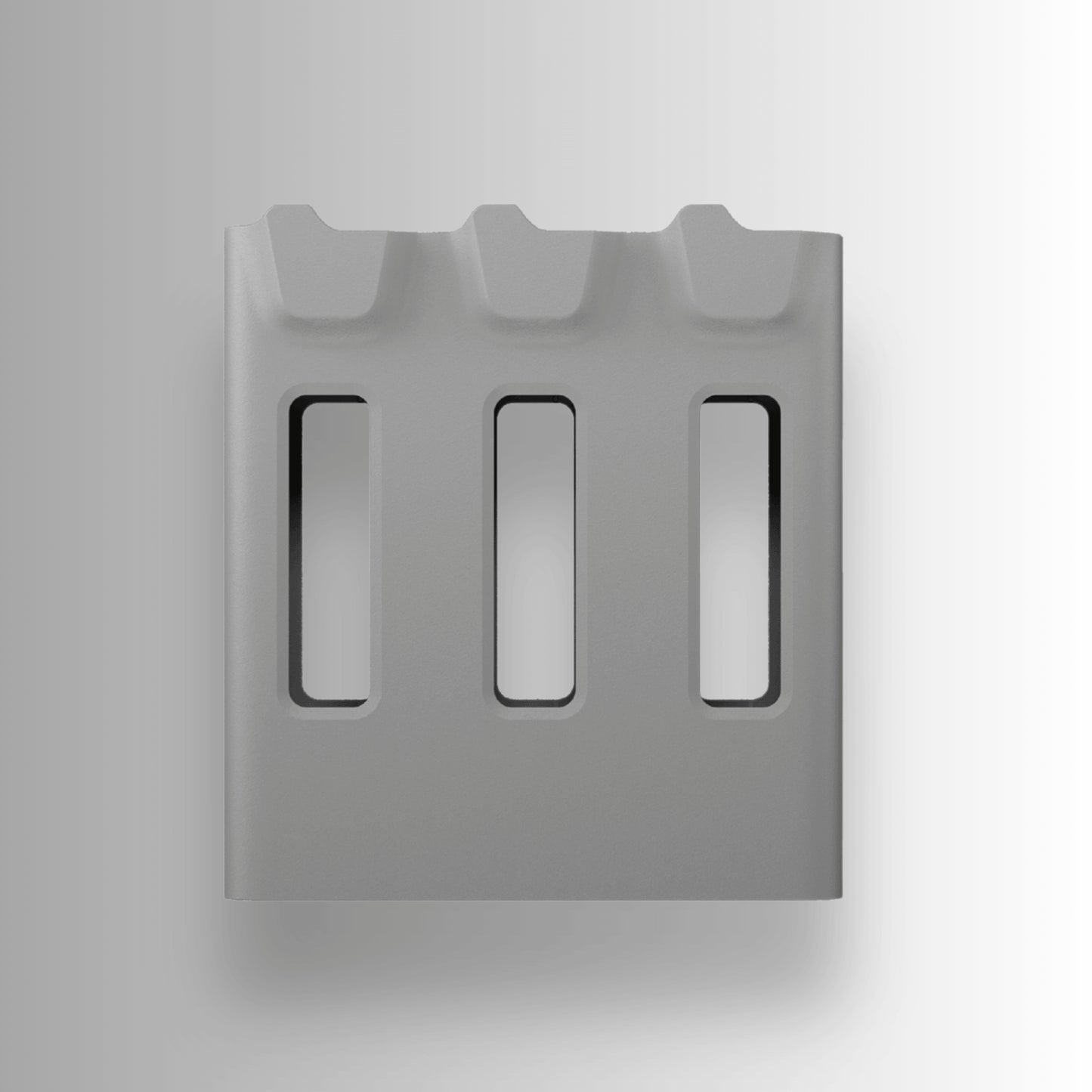 Grey two-way charging hub with multiple slots and a USB port for DJI Avata 360 on a white background