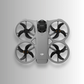 DJI Avata 360 drone with black propellers on a light gray background