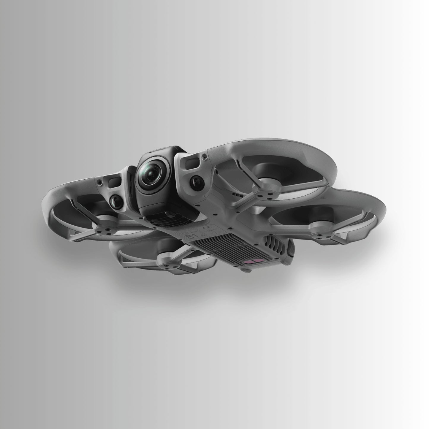 DJI Avata 360 drone-like device on a light gray background